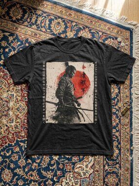 Vintage Samurai Katana Graphic T-Shirt Unisex Streetwear T-Shirt NWT